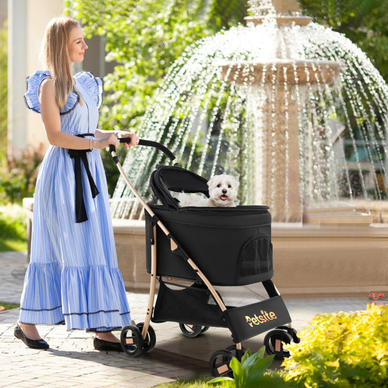 3-In-1 Pet Stroller with Removable Car Seat Carrier